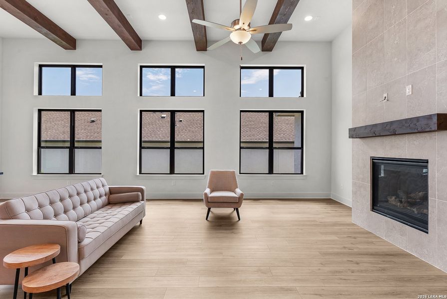 Furnished interior view inside a new home in El Sonido at Campanas, San Antonio (Image 11). Furnished interior view inside a new home in El Sonido at Campanas, San Antonio (Image 11).