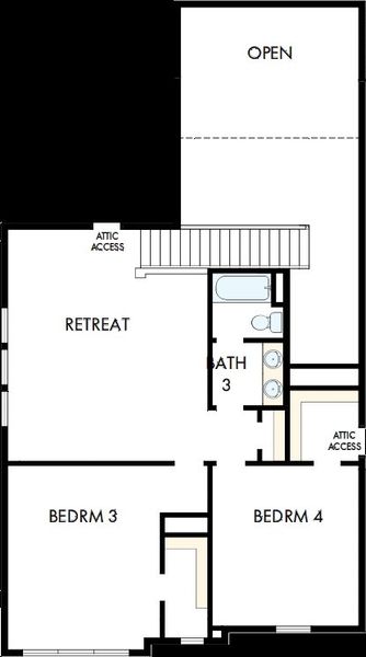 2D floor plan layout of this home in Audubon – Vision Collection, Magnolia, TX (Image 3).