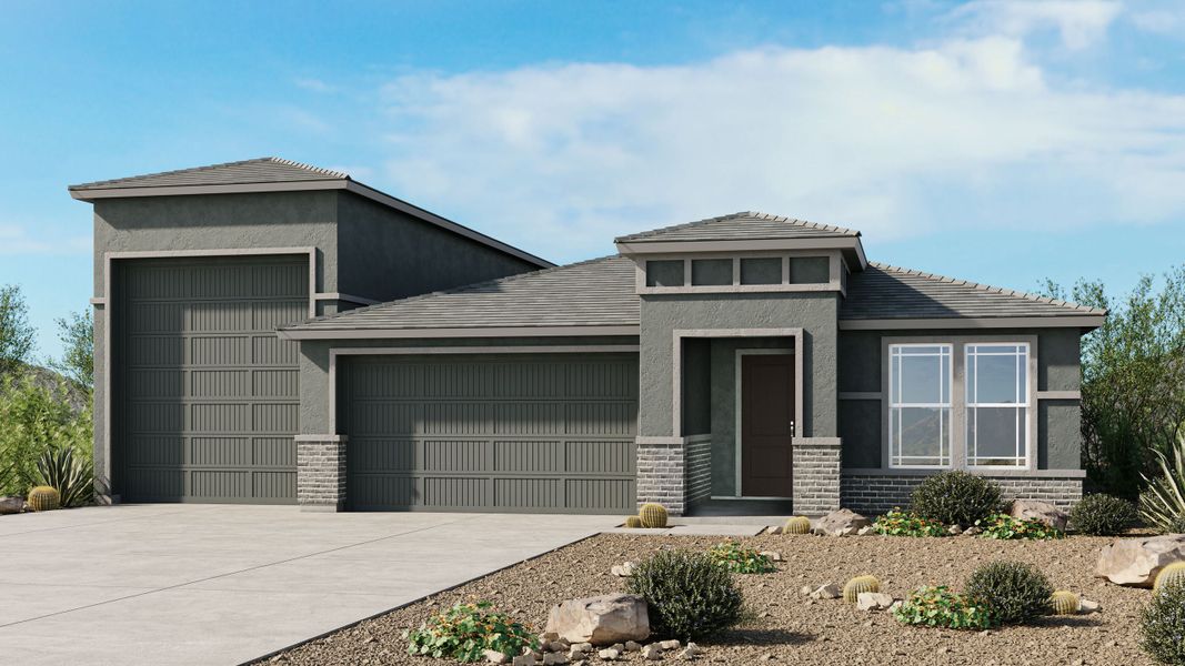 Representative exterior photo of a completed home built from the Overland by Taylor Morrison in Borgata Journey, Queen Creek, AZ (Image 3).