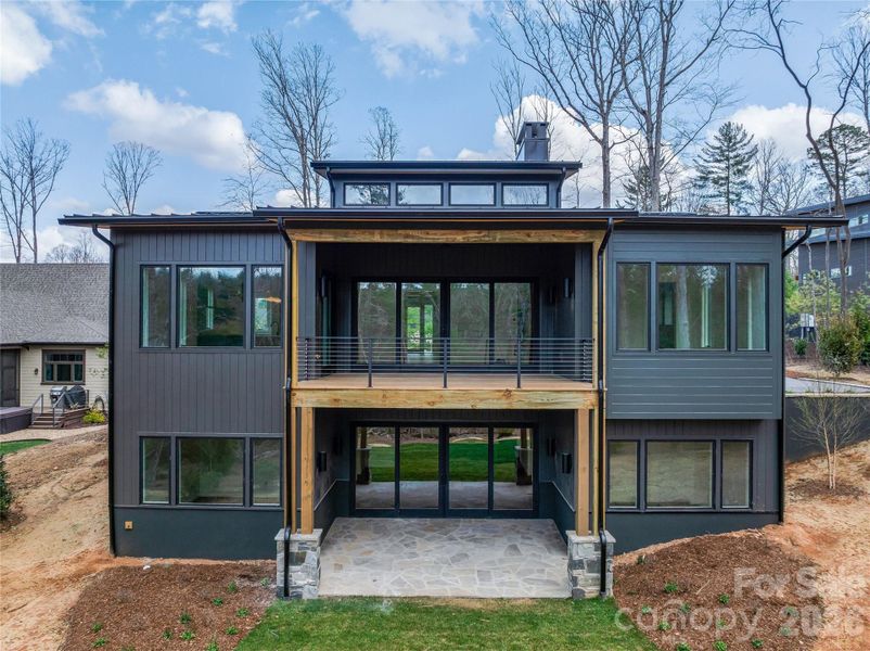Exterior details and patio area of a home in , Asheville (Image 29).