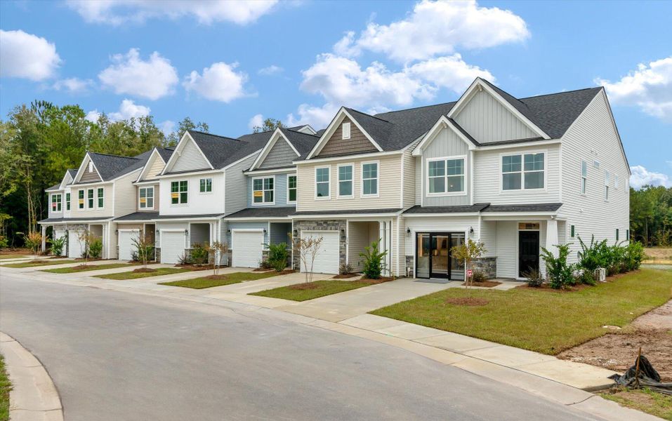 Front exterior of a new home in The Landings at Montague, Goose Creek, SC, highlighting curb appeal (Image 18).