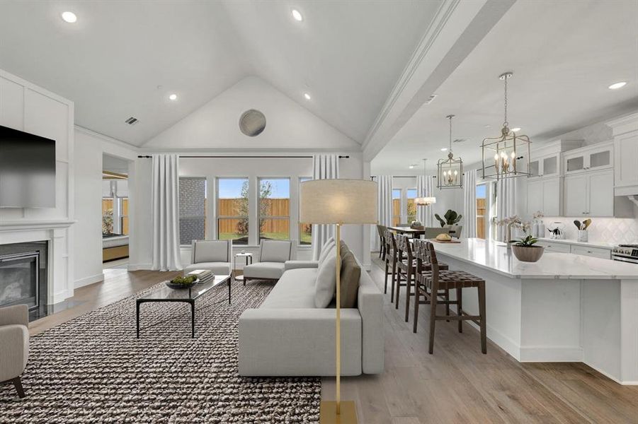 Furnished interior view inside a new home in Kreymer at the Park, Wylie (Image 19).