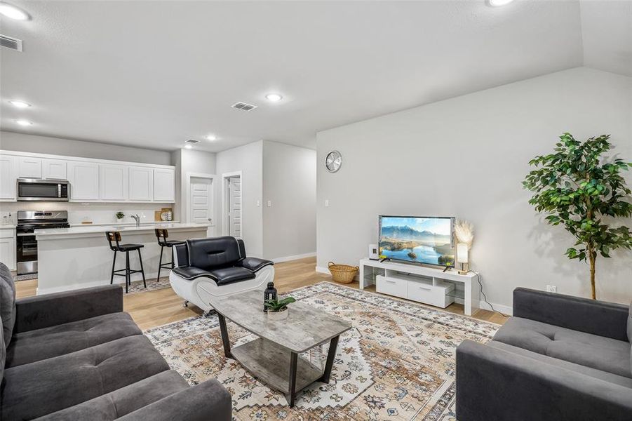 Furnished interior view inside a new home in LakePointe, Lavon (Image 15).