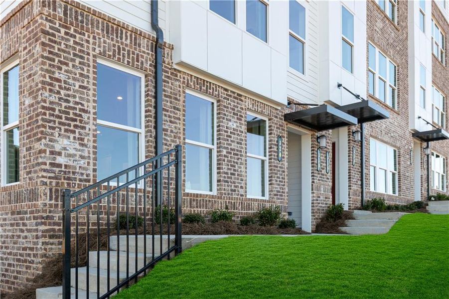 Exterior details and patio area of a home in , Atlanta (Image 2). Exterior details and patio area of a home in , Atlanta (Image 2).