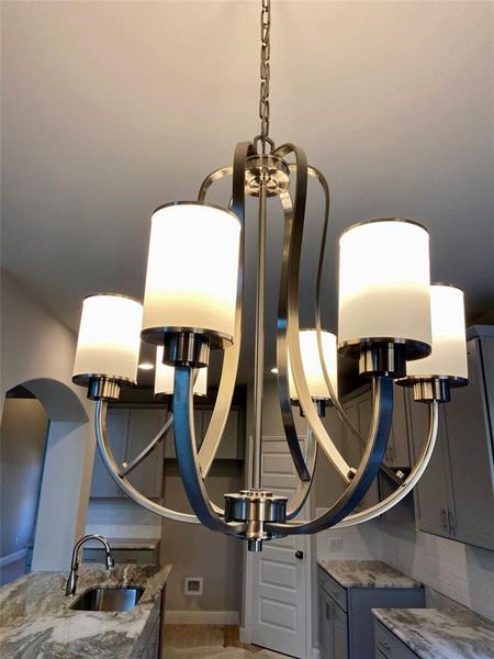 Brushed Nickel lighting & fixtures