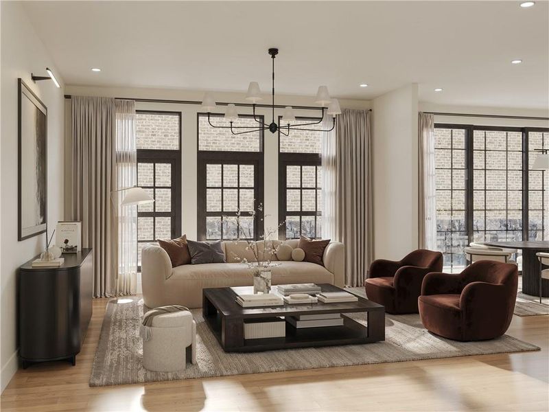 Furnished interior view inside a new home in , Alpharetta (Image 8). Furnished interior view inside a new home in , Alpharetta (Image 8).