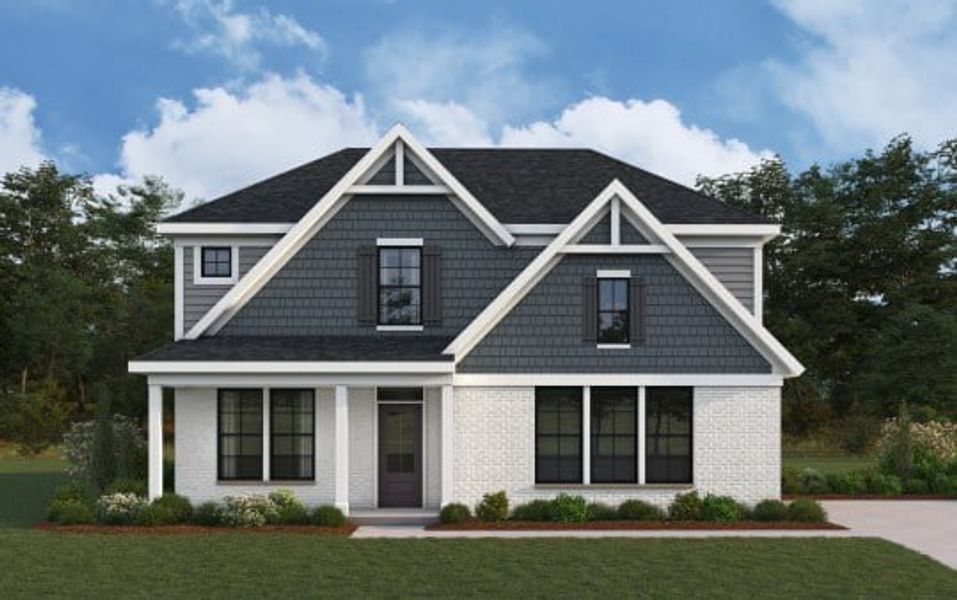 Representative exterior photo of a completed home built from the Olive by Fischer Homes in Easton Park, Dallas, GA (Image 9).