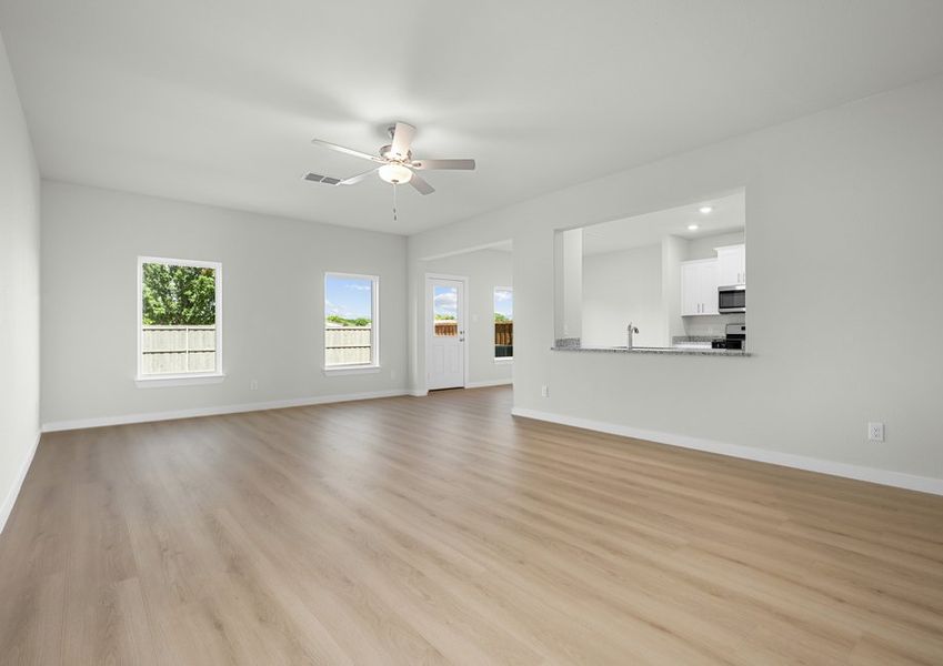 Open floor plan with plenty of light is the perfect backdrop to your family memories. Open floor plan with plenty of light is the perfect backdrop to your family memories.