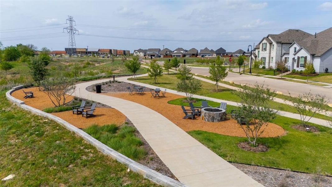 Fire pit and social area