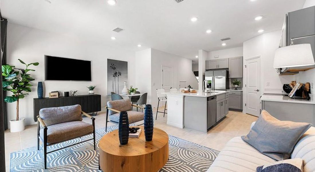 Furnished interior view inside a new home in The Townhomes at Azario Lakewood Ranch, Bradenton (Image 13). Furnished interior view inside a new home in The Townhomes at Azario Lakewood Ranch, Bradenton (Image 13).