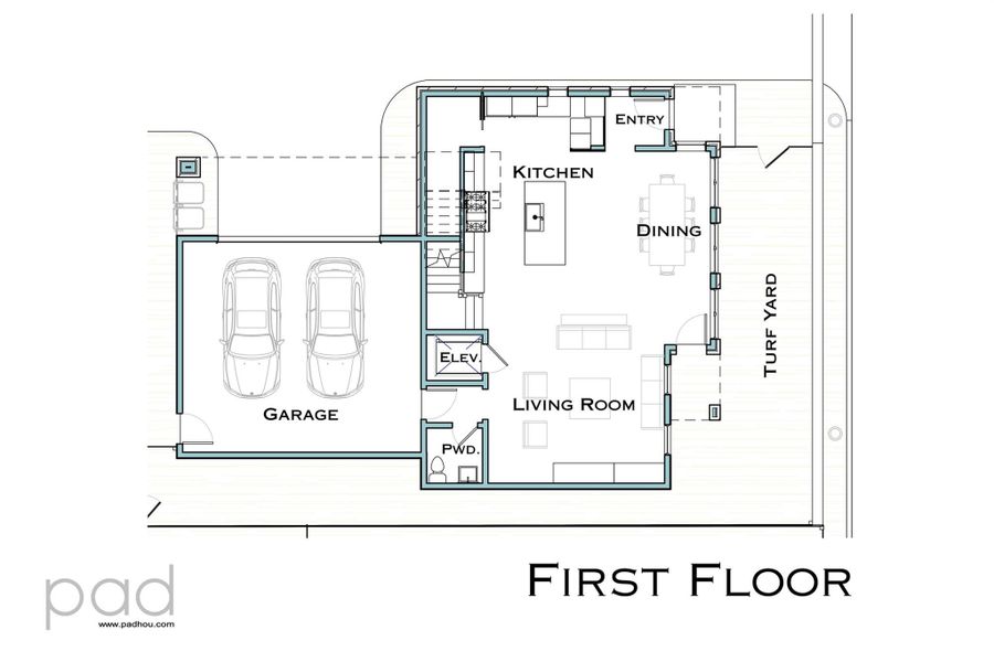 First floor plan of Unit A. Deemed to be accurate but not guaranteed.