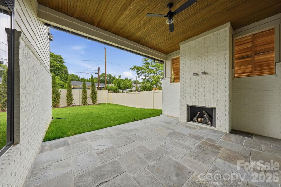 Back yard of home