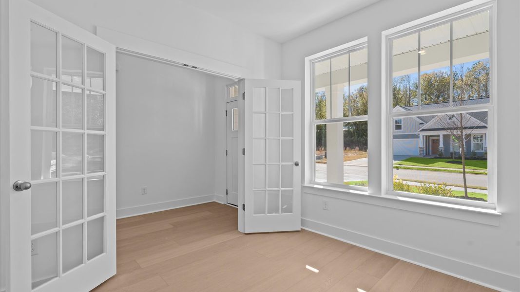 First-rate private office with stylish French doors and superior natural light