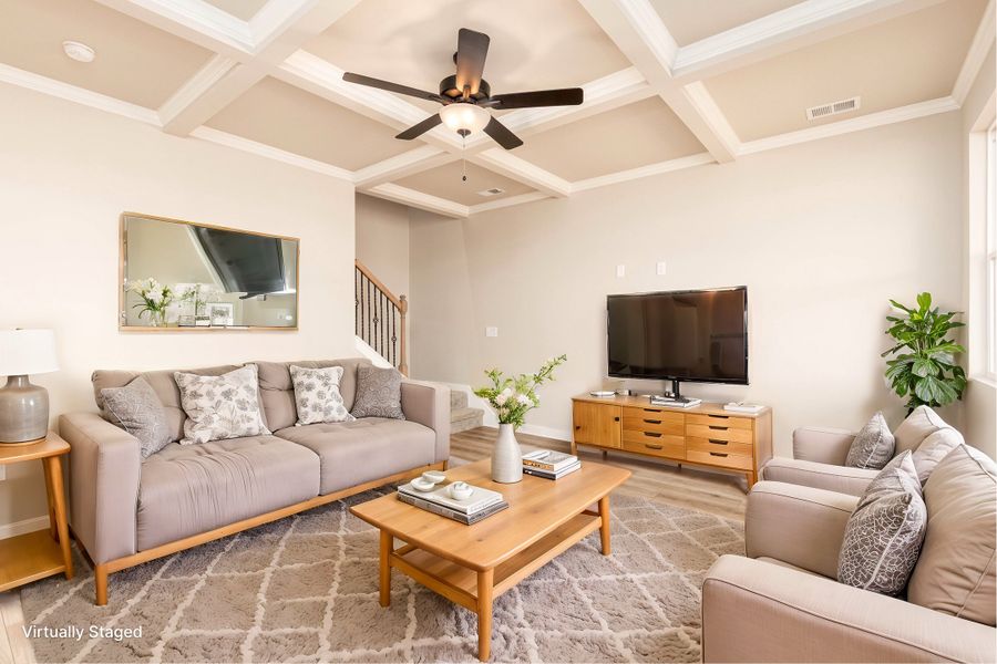 Representative furnished interior of a home built from the Cypress w/ Bonus Rm by Nason Homes in Woodland Farms, Dickson (Image 7).