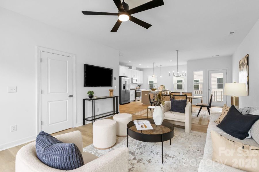 Furnished interior view inside a new home in , Charlotte (Image 32).