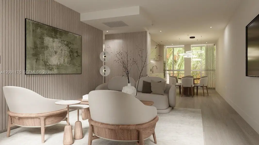 Furnished interior view inside a new home in , Miami Beach (Image 10). Furnished interior view inside a new home in , Miami Beach (Image 10).