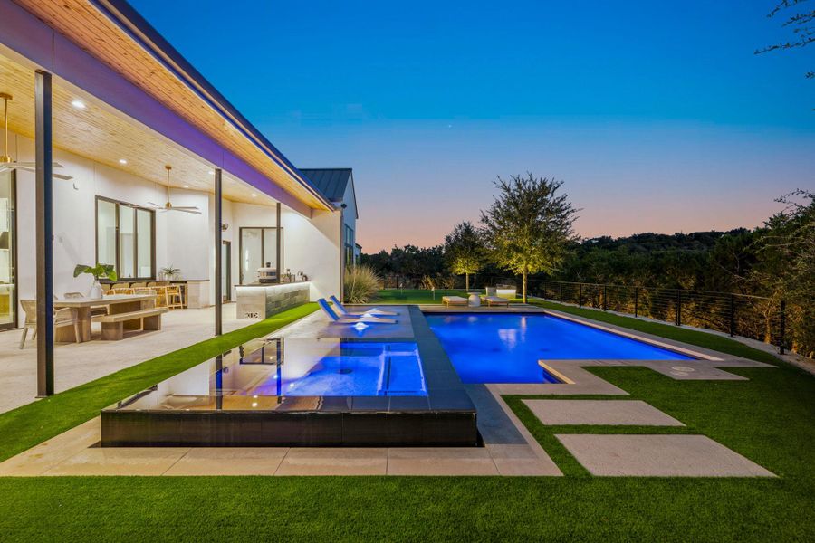 Exterior details and patio area of a home in , Spicewood (Image 18).