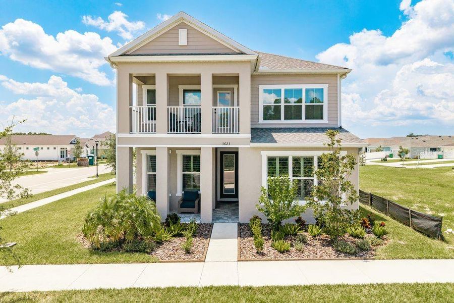 Front exterior of a new home in , Wesley Chapel, FL, highlighting curb appeal (Image 25).