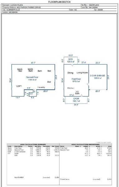 2D floor plan layout of this home in Carnes Crossroads: Coastal Collection, Summerville, SC (Image 3).