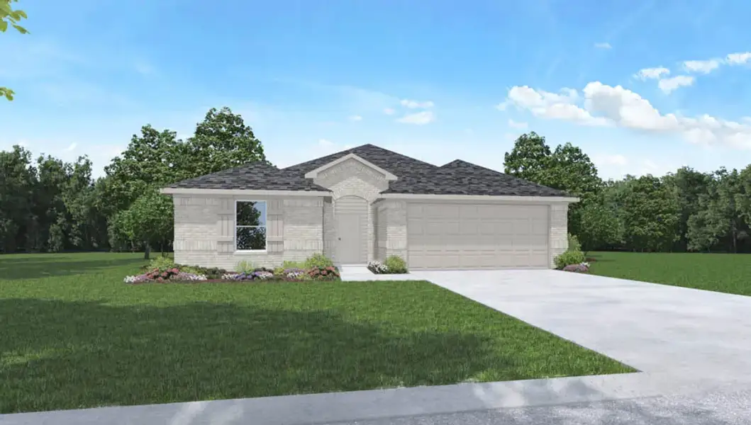 Representative exterior photo of a completed home built from the Huntsville by D.R. Horton in Lago Mar 60' Homesites, Texas City, TX (Image 22).