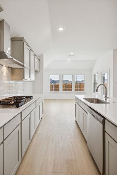 Kitchen in the Gilmour II home plan by Trophy Signature Homes – REPRESENTATIVE PHOTO (sterling)
