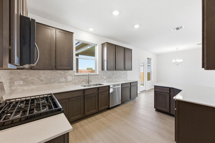 Furnished interior view inside a new home in Salerno - Heritage Collection, Round Rock (Image 11). Furnished interior view inside a new home in Salerno - Heritage Collection, Round Rock (Image 11).
