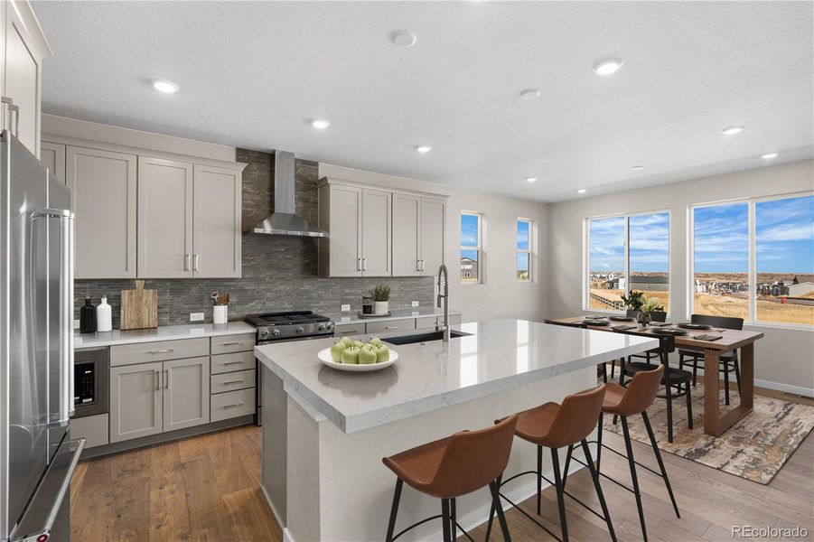 Furnished interior view inside a new home in Portrait at The Canyons, Castle Pines (Image 13).