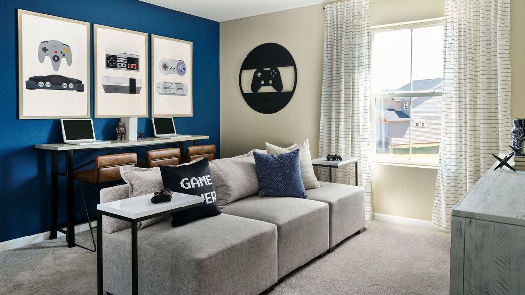 Furnished interior view inside a new home in The Aurora Highlands, Aurora (Image 16).