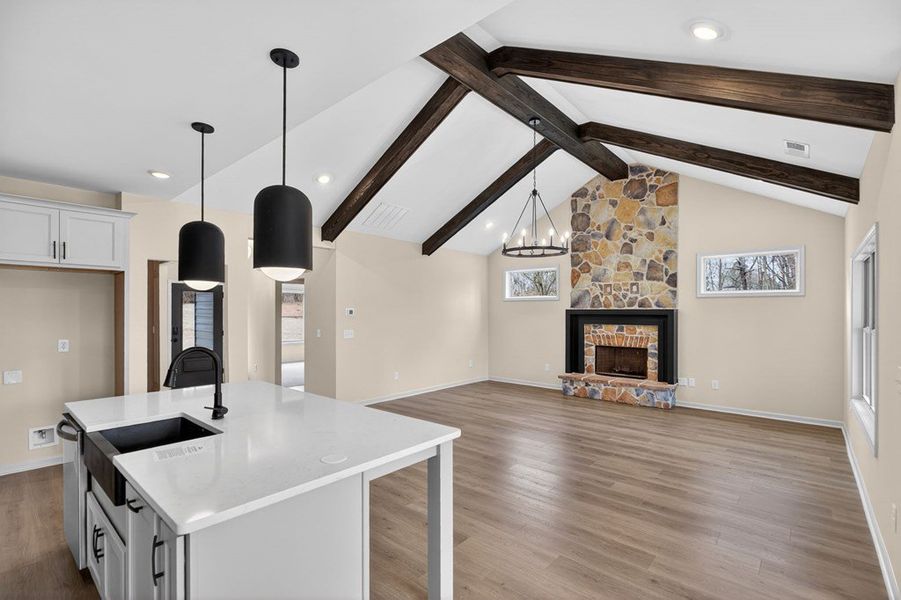 Furnished interior view inside a new home in Blackwelder Bluff, Bowdon (Image 19).