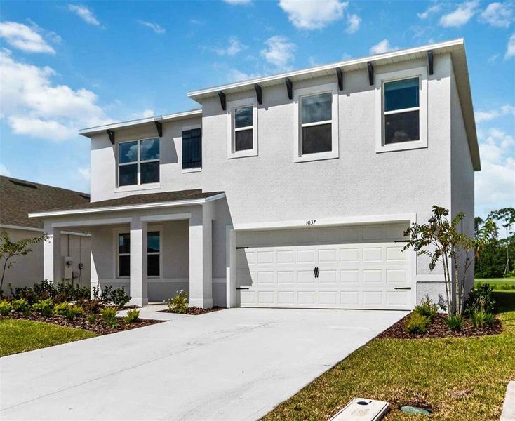 Front exterior of a new home in , Daytona Beach, FL, highlighting curb appeal (Image 2). Front exterior of a new home in , Daytona Beach, FL, highlighting curb appeal (Image 2).