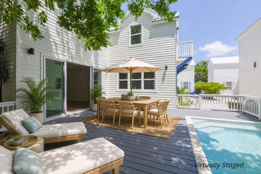 Virtually Staged Pool Area