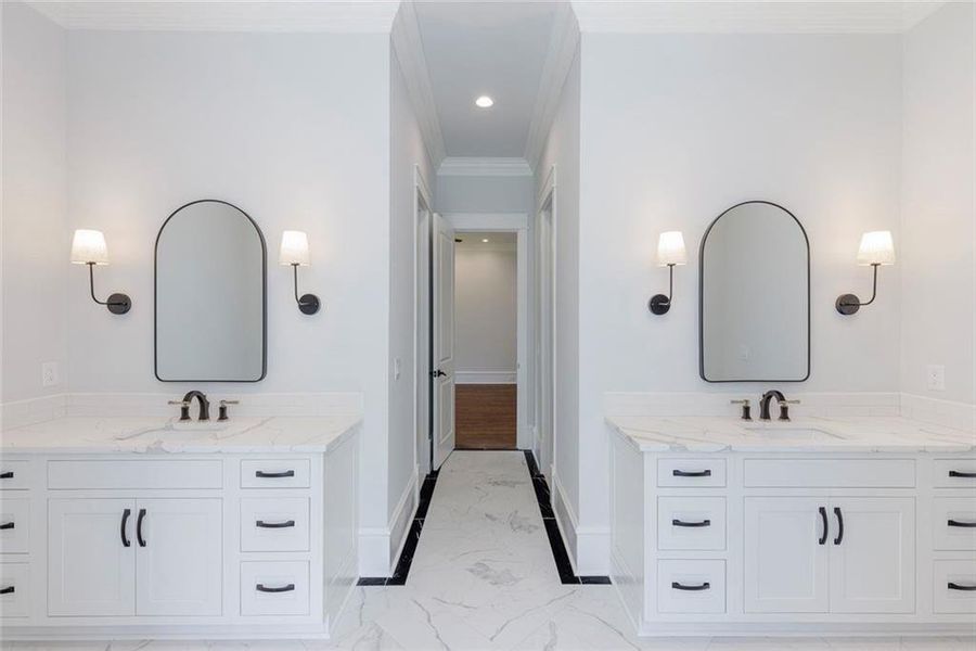 Furnished interior view inside a new home in , Roswell (Image 39).