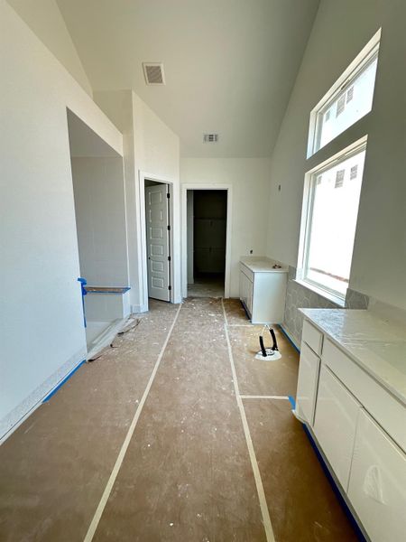 Primary Bath with dual vanities & walk-in shower