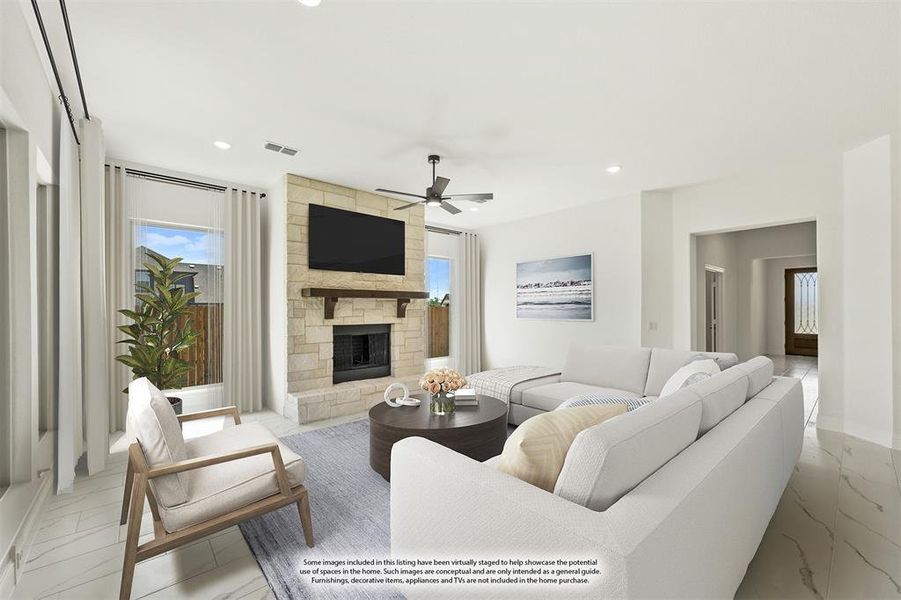 Furnished interior view inside a new home in Georgetown at Kings Fort 60s, Kaufman (Image 14). Furnished interior view inside a new home in Georgetown at Kings Fort 60s, Kaufman (Image 14).