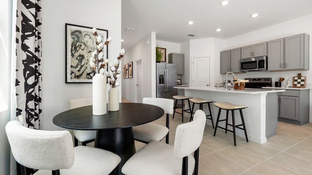 Furnished interior view inside a new home in The Towns at Firethorn, Parrish (Image 7).