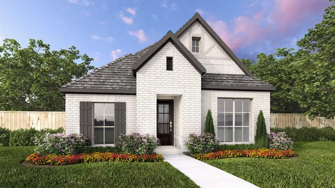 Front exterior of a new home in The Parks at Wilson Creek, Celina, TX, highlighting curb appeal (Image 1). Front exterior of a new home in The Parks at Wilson Creek, Celina, TX, highlighting curb appeal (Image 1).