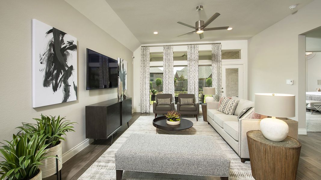 Furnished interior view inside a new home in Briggs Ranch, San Antonio (Image 58).