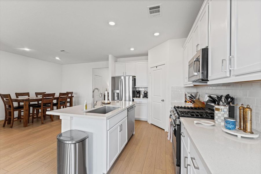 Furnished interior view inside a new home in Bridge Creek 45s and 50s, Cypress (Image 12).