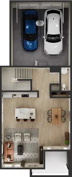 2D floor plan layout of this home in Sugar Mill Village, Longmont, CO (Image 3).