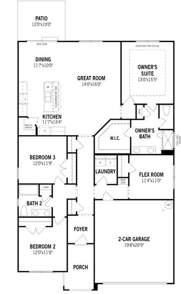 2D floor plan layout for the Cascades by Mattamy Homes in Westfall, Gastonia, NC (Image 3). 2D floor plan layout for the Cascades by Mattamy Homes in Westfall, Gastonia, NC (Image 3).