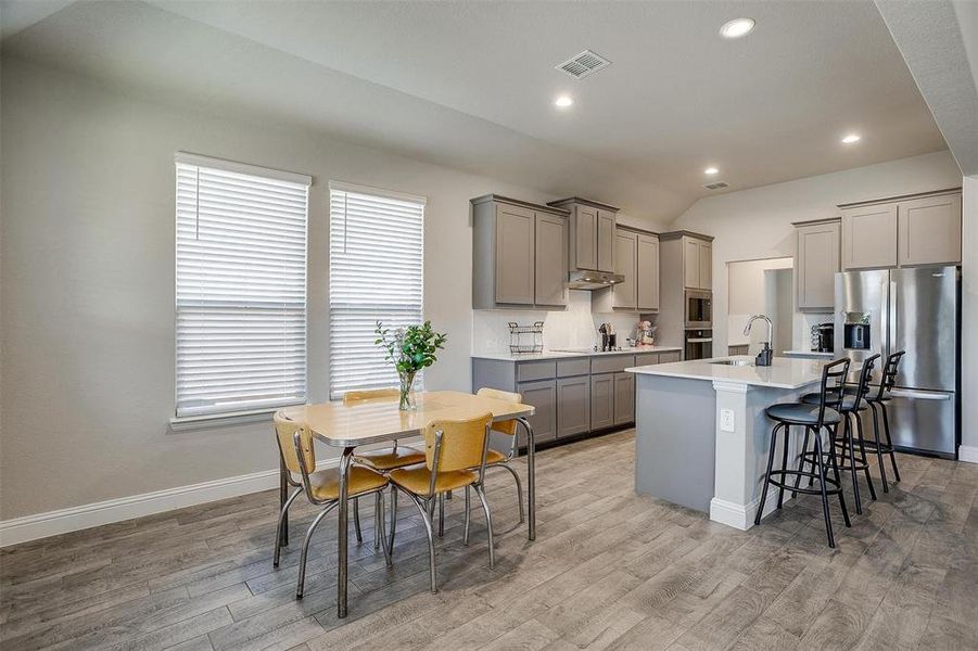 Kitchen and dining space