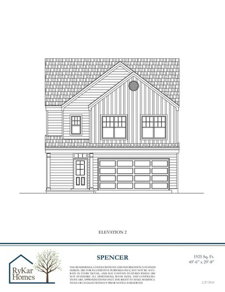 Exterior rendering of this home design in , Clover, SC (Image 7).