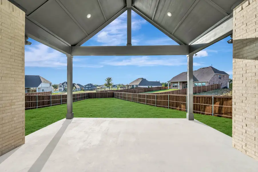 Exterior details and patio area of a home in Northshore at Lakewood Village - Classic Series, Lakewood Village (Image 3). Exterior details and patio area of a home in Northshore at Lakewood Village - Classic Series, Lakewood Village (Image 3).