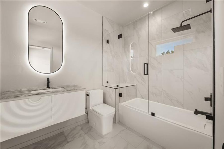 Furnished interior view inside a new home in , Atlanta (Image 64).