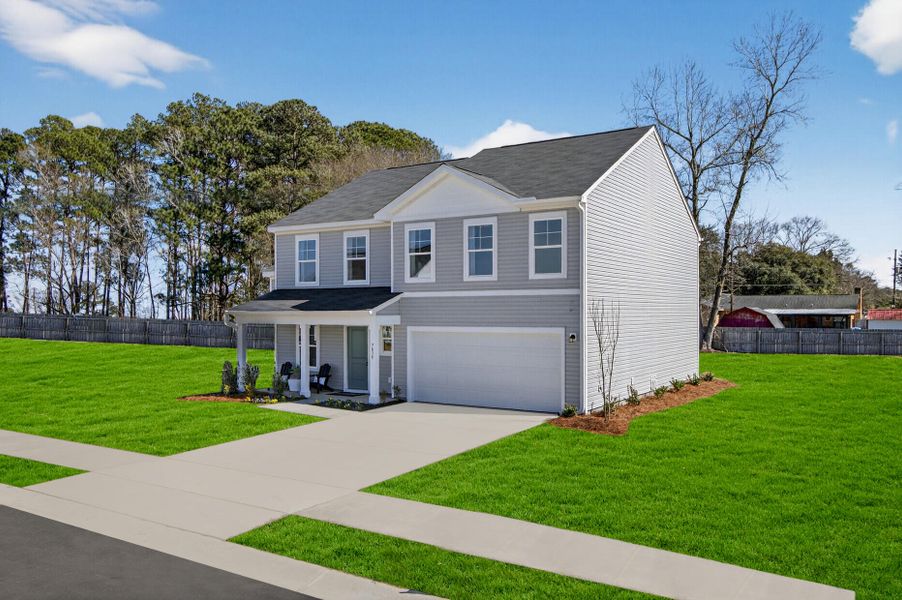 Front exterior of a new home in , Ladson, SC, highlighting curb appeal (Image 25).