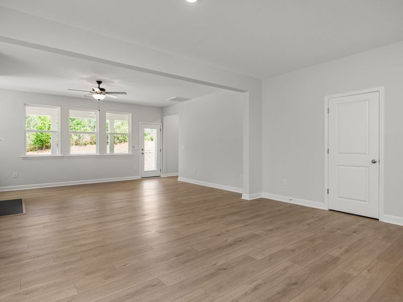 Representative unfurnished interior of a home built from the The Birch II A by Davidson Homes LLC in Tobacco Road, Angier (Image 18). Representative unfurnished interior of a home built from the The Birch II A by Davidson Homes LLC in Tobacco Road, Angier (Image 18).