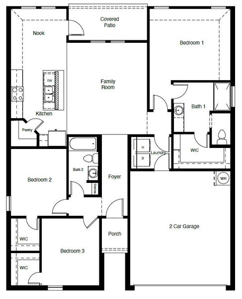 2D floor plan layout of this home in Rosewood at Beltmill, Fort Worth, TX (Image 4). 2D floor plan layout of this home in Rosewood at Beltmill, Fort Worth, TX (Image 4).