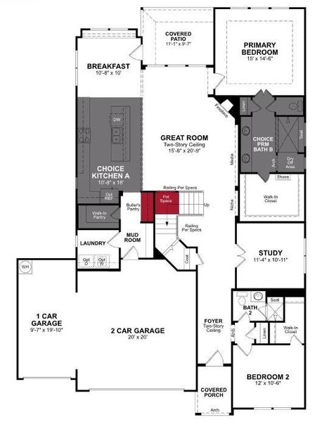 Beazer Homes Enclave at Legacy Hills Summerfield Floorplan.