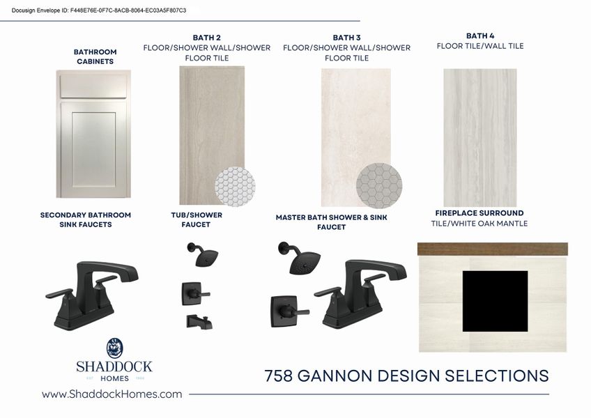 Sample of building materials used in homes in Estates at Rockhill, Frisco (Image 4).