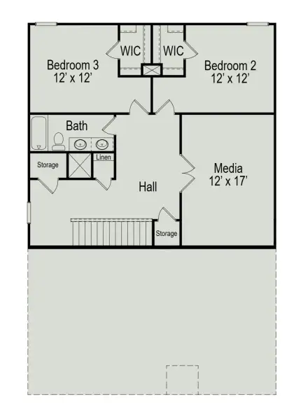2D floor plan layout of this home in Fulshear Lakes, Fulshear, TX (Image 4).